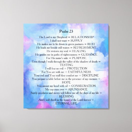 psalm 23 canvas afdruk (Voorkant)