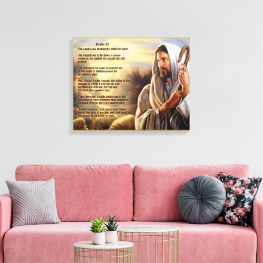 psalm 23 canvas afdruk (Insitu (Woonkamer))