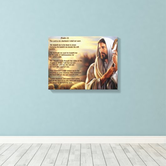 psalm 23 canvas afdruk (Insitu (Houten vloer))
