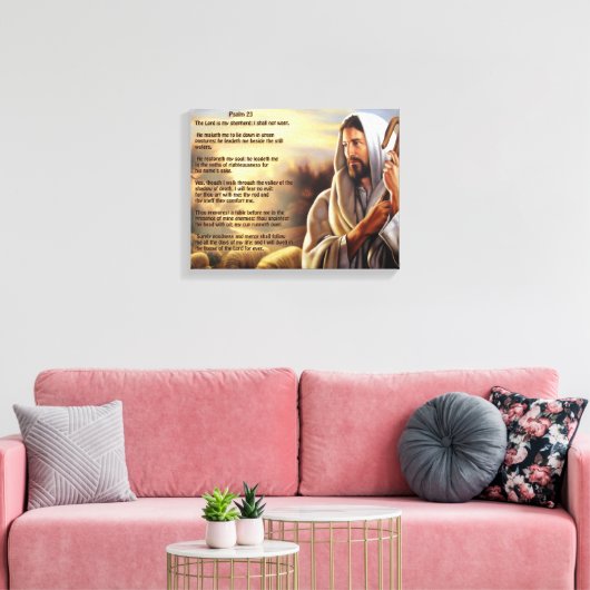 psalm 23 canvas afdruk (Insitu (Woonkamer))