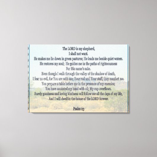 psalm 23 canvas afdruk (Voorkant)