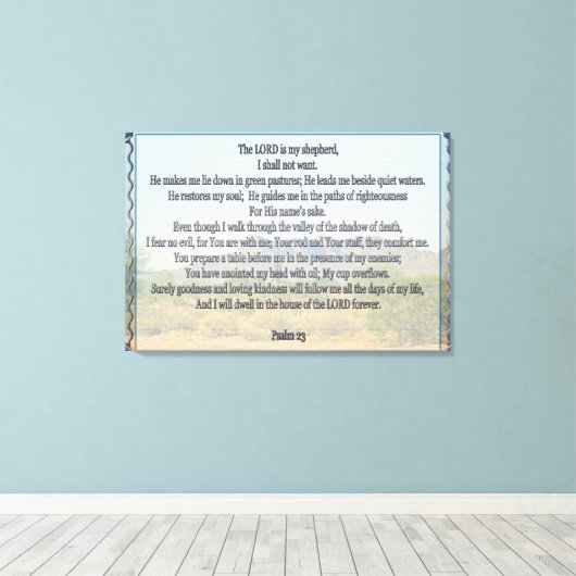 psalm 23 canvas afdruk (Insitu (Houten vloer))