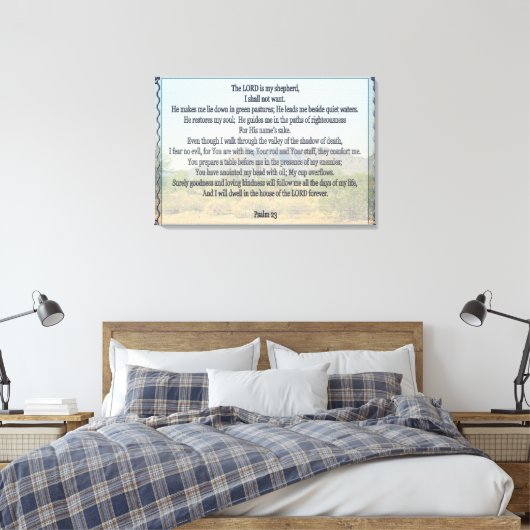 psalm 23 canvas afdruk (Insitu (Slaapkamer))