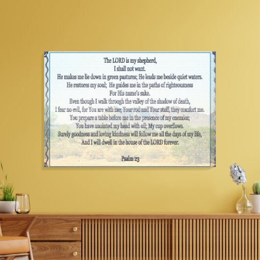 psalm 23 canvas afdruk (Insitu (Woonkamer))