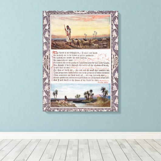 Psalm 23 canvas afdruk (Insitu (Houten vloer))