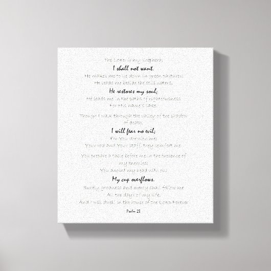 Psalm 23 Canvas kunst aan de muur, Schrift kunst a (Voorkant)