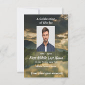 Psalm 23 Celebration of Life Service  Kaart (Achterkant)