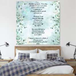 Psalm 23 Celestial Blue Abstract  Canvas Afdruk