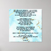 Psalm 23 Celestial Blue Abstract  Canvas Afdruk (Voorkant)