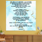 Psalm 23 Celestial Blue Abstract  Canvas Afdruk (Insitu (Woonkamer))