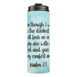 Psalm 23 Celestial Blue Abstract  Thermosbeker