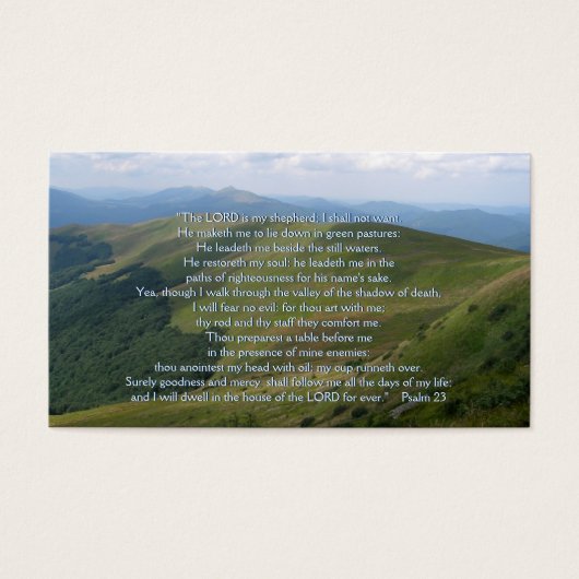 psalm 23 | CHRISTELIJK INSPIREREND Visitekaartjes (Voorkant)