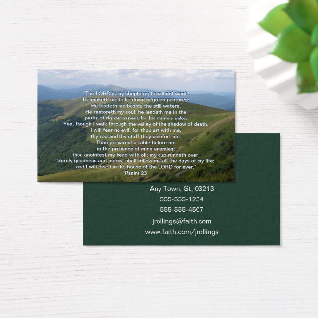 psalm 23 | CHRISTELIJK INSPIREREND Visitekaartjes (Bureau)