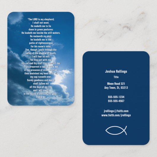 Psalm 23 - Christelijk Visitekaartje (Voorkant / Achterkant)