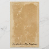 Psalm 23 Christelijke Bijbelvers Oude Perkamentrol Briefpapier (Voorkant)