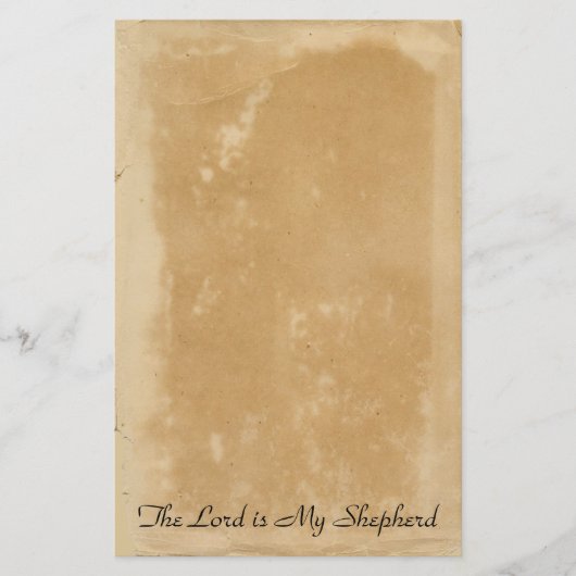 Psalm 23 Christelijke Bijbelvers Oude Perkamentrol Briefpapier (Voorkant)