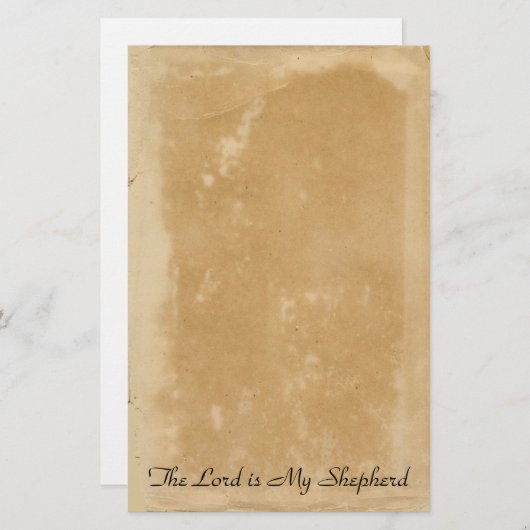 Psalm 23 Christelijke Bijbelvers Oude Perkamentrol Briefpapier (Voorkant / Achterkant)