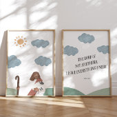 Psalm 23 Christelijke kinder kinderkamer kunst set