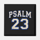 Psalm 23 Christian Faith Ivory And Blue Varisty Le Magneet (Voorkant)