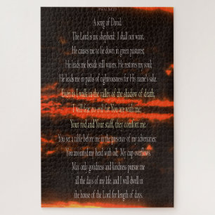 Psalm 23, Dark Red Sky, 1014 pcs, moeilijke puzzel