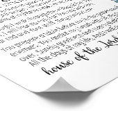 Psalm 23 De Heer is mijn Herder Blauwe Bloemen Poster (Hoek)