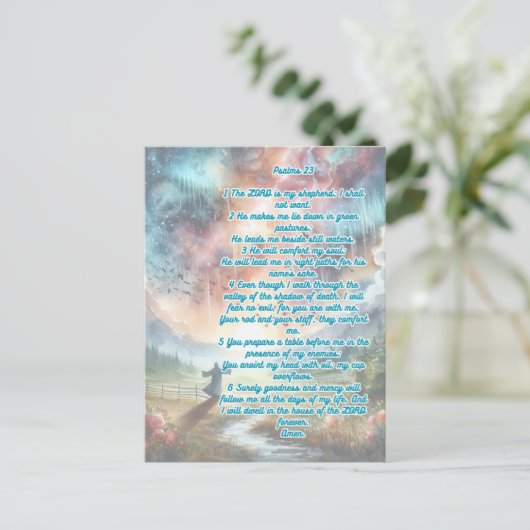 Psalm 23 De Heer is mijn herder Briefkaart (Staand voorkant)