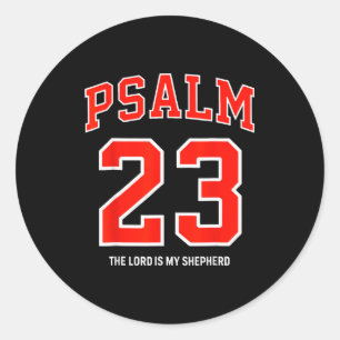 Psalm 23 De Heer Is Mijn Herder Christelijk Voetba Ronde Sticker