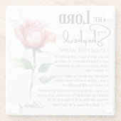 Psalm 23 De Heer is mijn Herder Glazen Onderzetter (Achterkant)