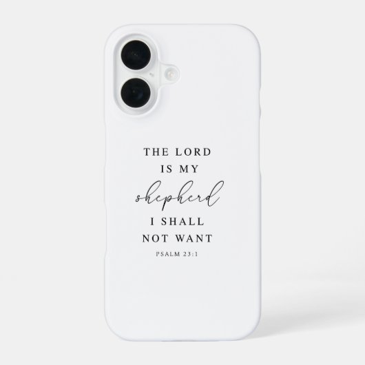 Psalm 23 De Heer is mijn Herder iPhone 16 Hoesje (Achterkant)