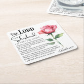 Psalm 23 De Heer is mijn Herder Kartonnen Onderzetters (Schuin)