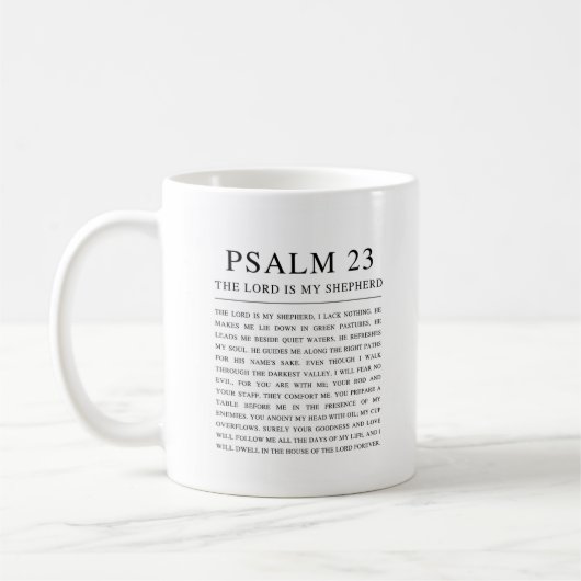 Psalm 23: De Heer is mijn Herder Koffiemok (Links)