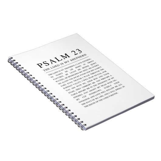 Psalm 23: De Heer is mijn Herder Notitieboek (Rechterzijde)