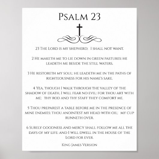 Psalm 23 De Heer is mijn Herder Poster (Voorkant)