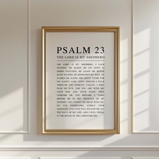 Psalm 23: De Heer is mijn Herder Poster