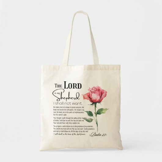 Psalm 23 De Heer is mijn Herder Tote Bag (Voorkant)