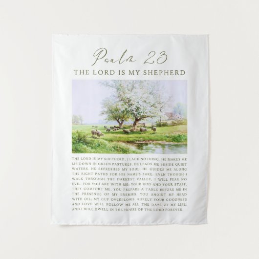 Psalm 23: De Heer is mijn herder Wandkleed (Voorkant)