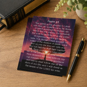 Psalm 23 De Heer Is Mijn Herder Zonsondergang  Briefkaart