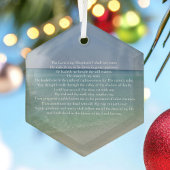 Psalm 23 De Heer is mijn herderkerst in Shepherd Glas Ornament