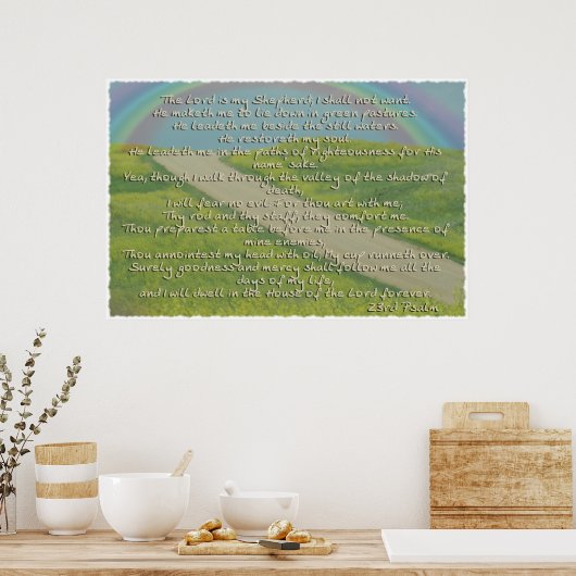 Psalm 23 De Heer is mijn POSTER van Sheperd BIBLE (Keuken)