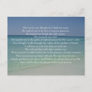 Psalm 23 De Heer is mijn Shepherd Beauful Beach Briefkaart
