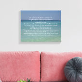 Psalm 23 De Heer is mijn Shepherd Beauful Beach Canvas Afdruk (Insitu (Woonkamer))