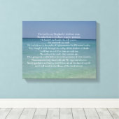 Psalm 23 De Heer is mijn Shepherd Beauful Beach Canvas Afdruk (Insitu (Houten vloer))