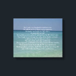 Psalm 23 De Heer is mijn Shepherd Beauful Beach Canvas Afdruk<br><div class="desc">Prachtige strandkunst Christelijk canvas met de 23e psalm: De Heer is mijn herder. Ik zal het niet willen. Hij liet me liggen in groene weiden. Hij leid me naast de stilstaande wateren. Hij herstelt mijn ziel. Dit tweekleurig versum is een prachtig cadeau voor een kerk of een religieuze vriend. Ik...</div>