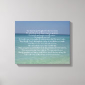Psalm 23 De Heer is mijn Shepherd Beauful Beach Canvas Afdruk (Voorkant)