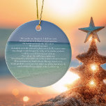 Psalm 23 De Heer is mijn Shepherd Beauful Beach Keramisch Ornament<br><div class="desc">Mooie strandfotografie met de 23ste psalm: De Heer is mijn herder. Ik zal het niet willen. Hij liet me liggen in groene weiden. Hij leid me naast de stilstaande wateren. Hij herstelt mijn ziel. Dit Christelijke bijbelversum maakt een prachtig cadeau voor een kerk of een religieuze vriend. Ik zal voor...</div>