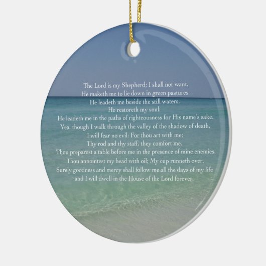 Psalm 23 De Heer is mijn Shepherd Beauful Beach Keramisch Ornament (Links)