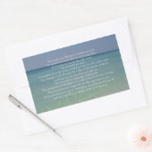 Psalm 23 De Heer is mijn Shepherd Beauful Beach Rechthoekige Sticker (Envelop)