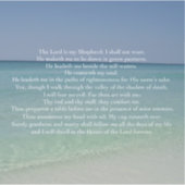 Psalm 23 De Heer is mijn Shepherd Beauful Beach Sticker (Voorkant)