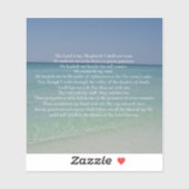 Psalm 23 De Heer is mijn Shepherd Beauful Beach Sticker (Vel)