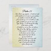 Psalm 23 De Heer is mijn Shepherd, Bijbelverse Briefkaart (Voorkant / Achterkant)